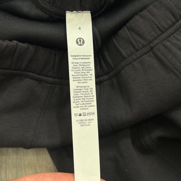 Lululemon NWOT Cotton-Blend Double-Knit Mid-Rise Cargo Pant Black - Picture 10 of 11